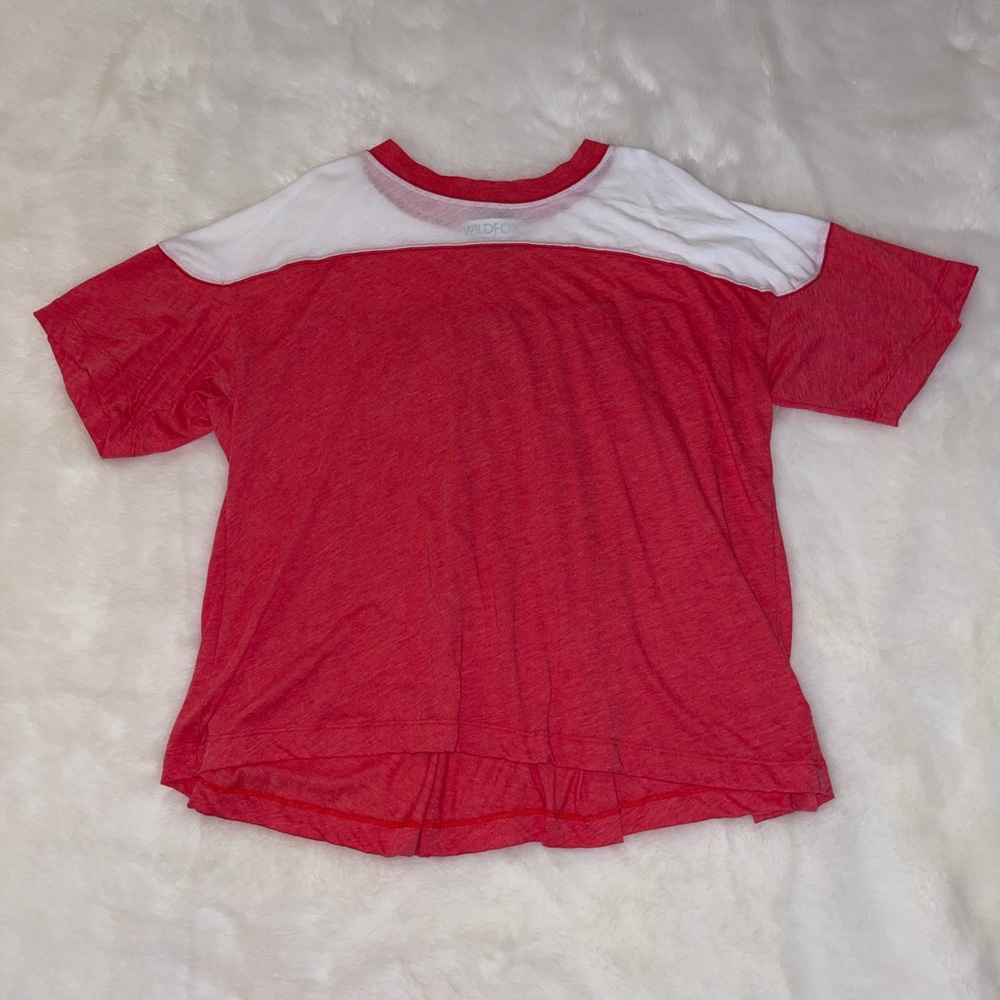Wildfox red and white short sleeve top